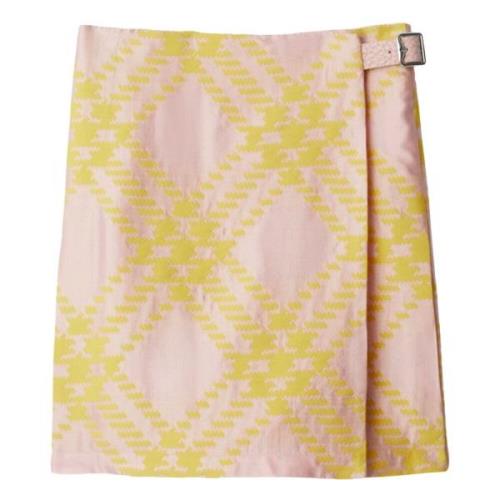 Sherbet Check Linnen Overhemd Burberry , Multicolor , Dames