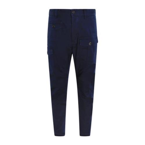 Heren Cargo Pants Blauw Dsquared2 , Blue , Heren