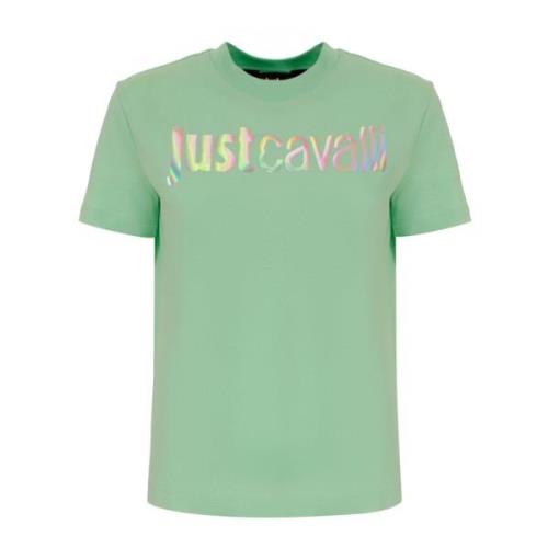 Groene T-shirt en Polo Collectie Just Cavalli , Green , Dames