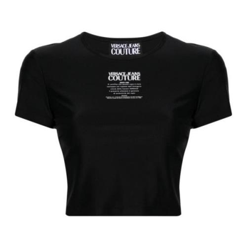 Zwarte T-shirts en Polos Versace Jeans Couture , Black , Dames