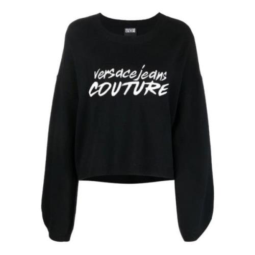 Zwarte Sweaters voor Mannen Versace Jeans Couture , Black , Dames