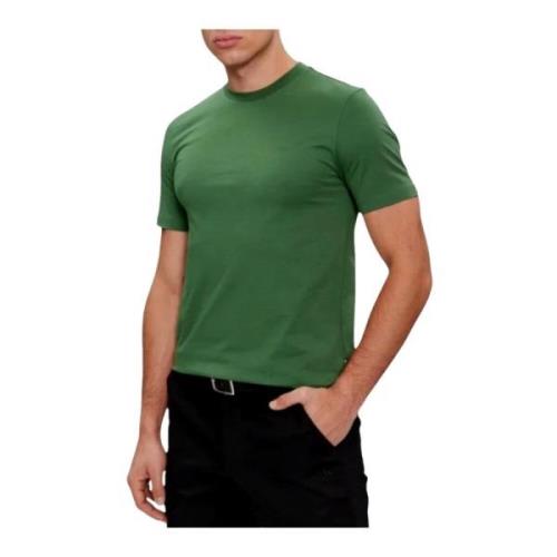Groene Katoenen Logo Print T-shirt Thompson 01 Hugo Boss , Green , Her...