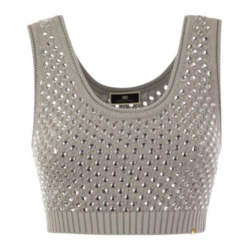 Sleeveless Tops Elisabetta Franchi , Gray , Dames