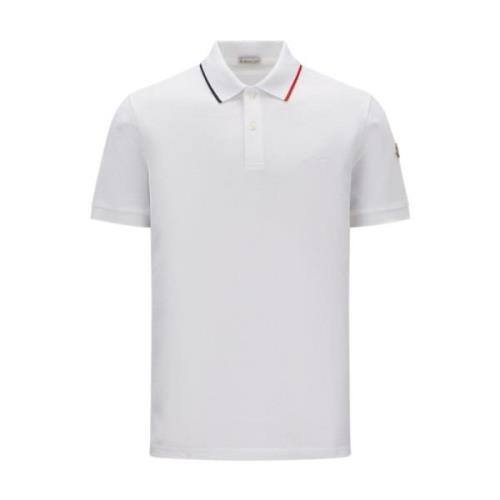 Klassiek Wit Poloshirt Moncler , White , Heren