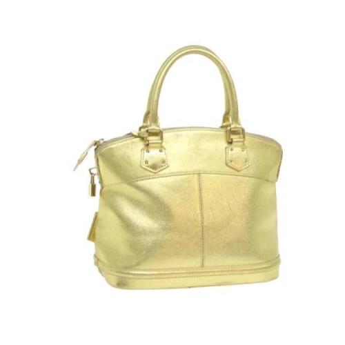 Pre-owned Leather handbags Louis Vuitton Vintage , Yellow , Dames