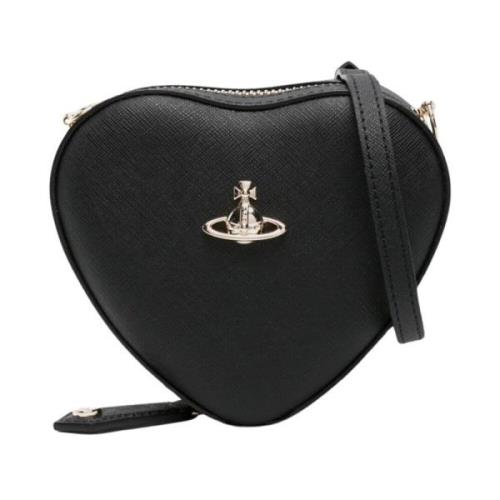 Mini Saffiano Heart Tas Vivienne Westwood , Black , Dames