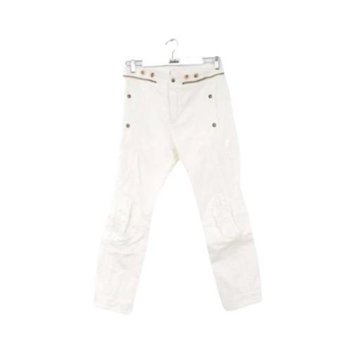 Pre-owned Cotton jeans Chloé Pre-owned , White , Dames