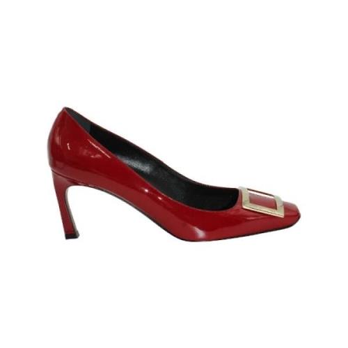 Leather heels Roger Vivier , Red , Dames