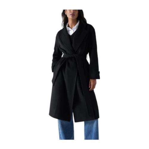 Belted Coats Salsa , Black , Dames