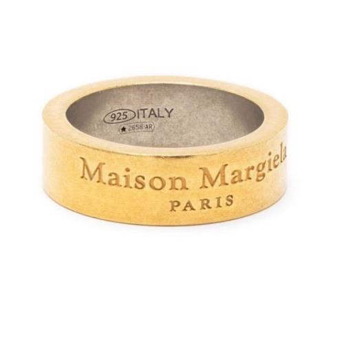 Gouden Herenring Klassiek Model Maison Margiela , Yellow , Heren