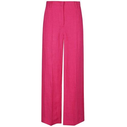 Wide Trousers Max Mara Weekend , Pink , Dames
