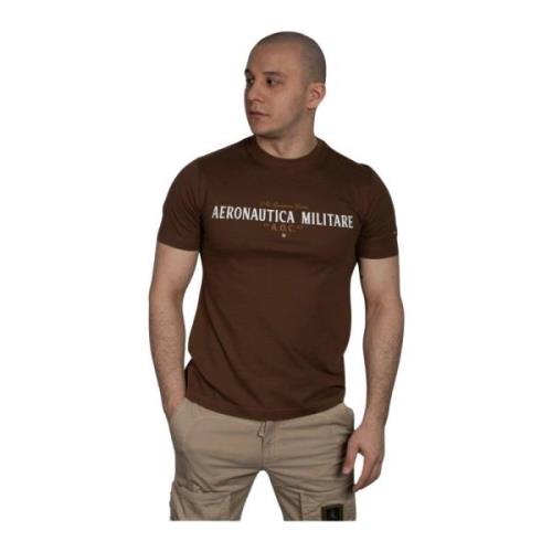 T-Shirts Aeronautica Militare , Brown , Heren