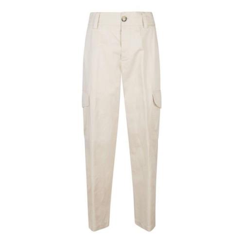 Tapered Trousers PT Torino , Beige , Dames