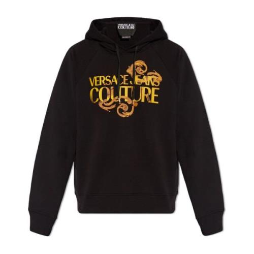 Bedrukte hoodie Versace Jeans Couture , Black , Heren