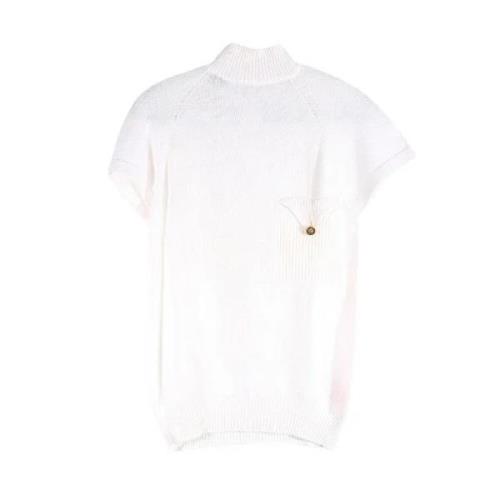 Pre-owned Cotton tops Chanel Vintage , White , Dames