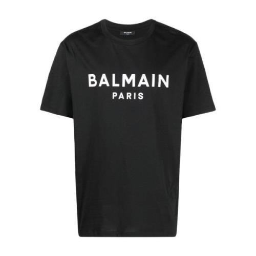 T-Shirts Balmain , Black , Heren