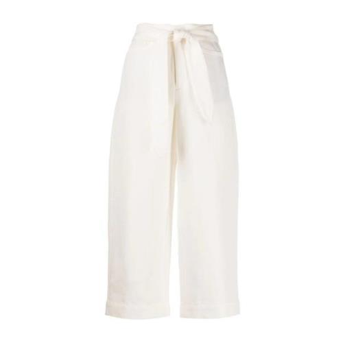Wide Trousers Vince , White , Dames