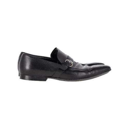 Pre-owned Leather flats Gucci Vintage , Black , Heren