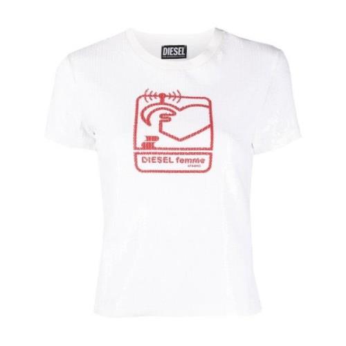 T-Shirts Diesel , White , Dames