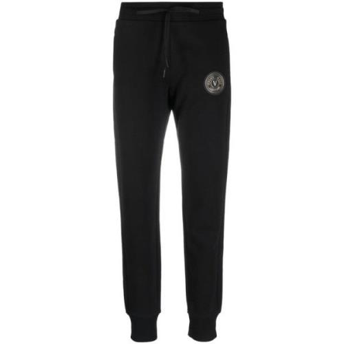 Zwarte Ss23 Dames Sweatpants Versace Jeans Couture , Black , Dames
