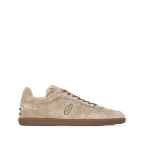 Verhoog je sneaker game met stijlvolle suède sneakers Tod's , Beige , ...