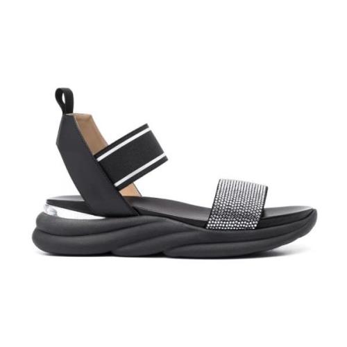 Flat Sandals Baldinini , Black , Dames