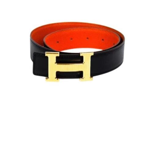 Pre-owned Leather belts Hermès Vintage , Black , Dames