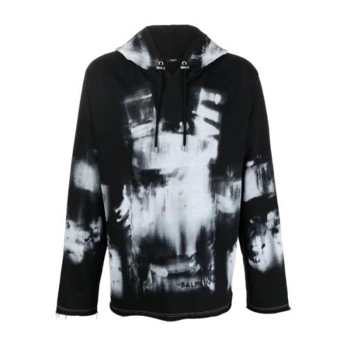 Hoodies Balmain , Black , Heren