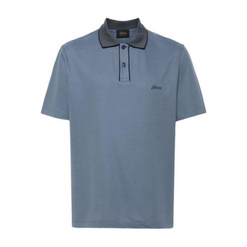 Polo Shirts Brioni , Blue , Heren