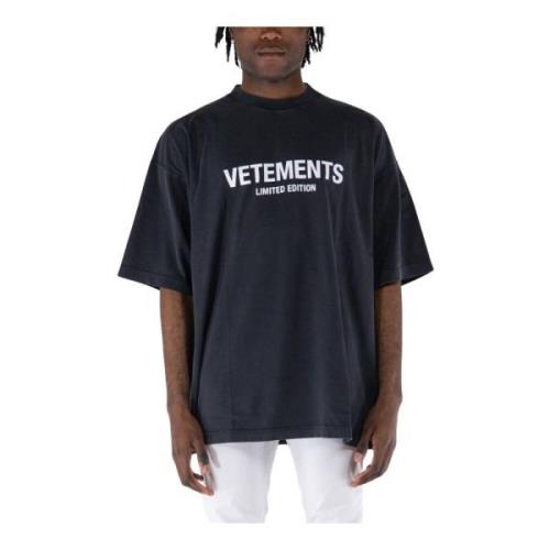 T-Shirts Vetements , Black , Heren