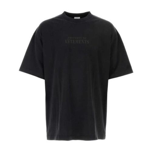 T-Shirts Vetements , Black , Heren