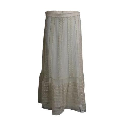 Pre-owned Polyester bottoms Valentino Vintage , Gray , Dames