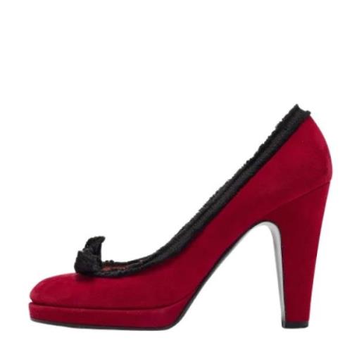 Pre-owned Suede heels Marc Jacobs Pre-owned , Red , Dames