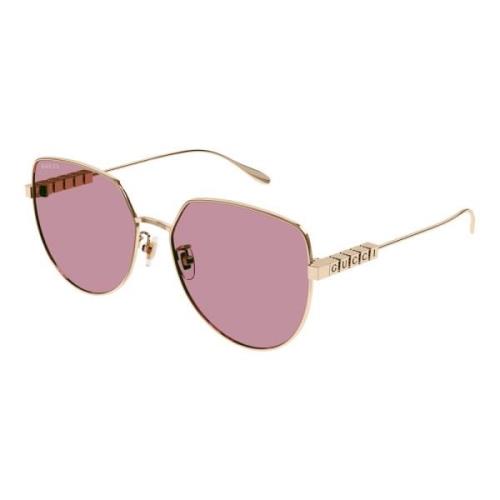 Gold/Pink Sunglasses Gg1435Sa Gucci , Yellow , Dames