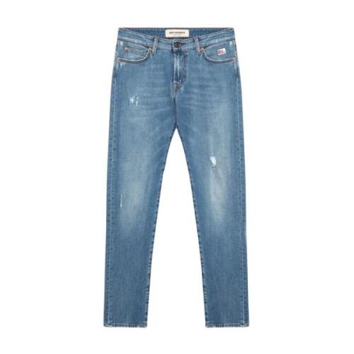 Slim-Fit Medium Wash Denim Jeans Roy Roger's , Blue , Heren