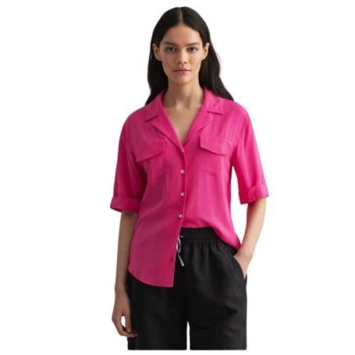 Lichtgewicht Safari Overhemd in Fuchsia Viscose Gant , Pink , Dames