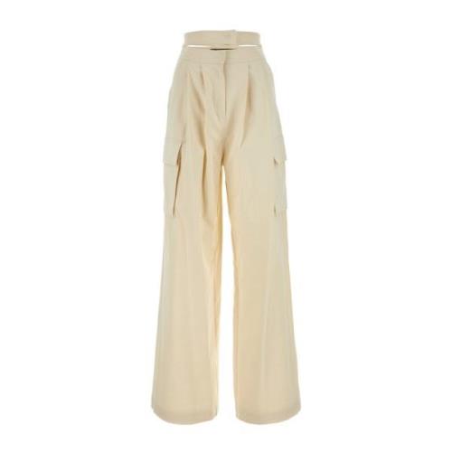 Wide Trousers Andrea Adamo , Beige , Dames