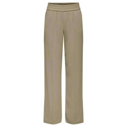 Wijde Pin Pant in Lucy-Laura Stijl Only , Green , Dames
