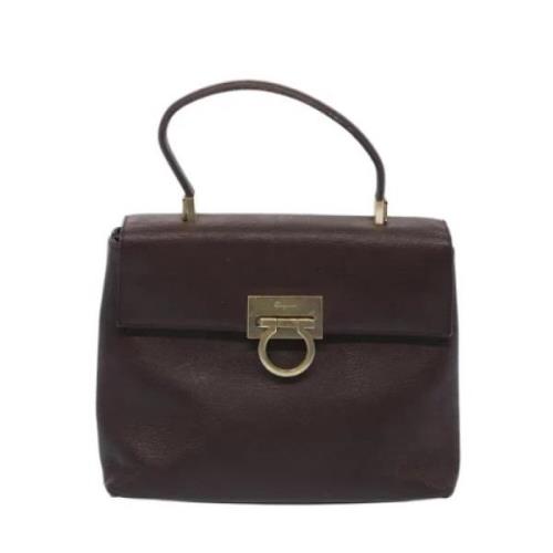 Pre-owned Leather handbags Salvatore Ferragamo Pre-owned , Brown , Dam...