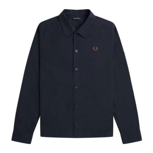 Navy Overshirt M5653 Fred Perry , Blue , Heren