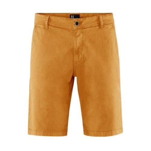 Katoenen Gabardine Chino Bermuda Shorts BomBoogie , Orange , Heren