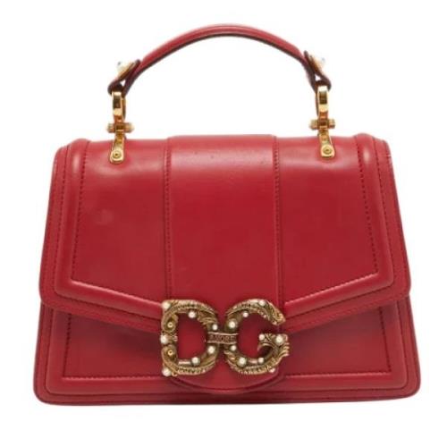 Pre-owned Leather handbags Dolce & Gabbana Pre-owned , Red , Dames