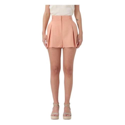 Roze Hoge Taille Shorts van Linnenmix Twinset , Pink , Dames