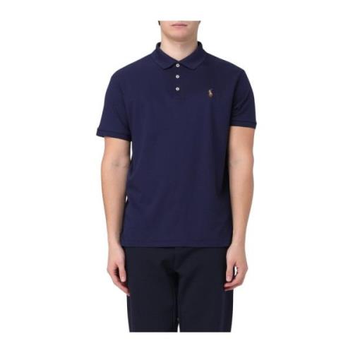 Interlock Katoenen Polo Shirt Polo Ralph Lauren , Blue , Heren