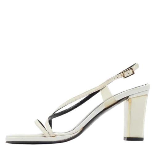 Pre-owned Leather sandals Gucci Vintage , White , Dames