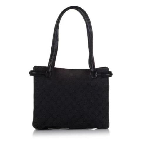 Pre-owned Canvas totes Gucci Vintage , Black , Dames