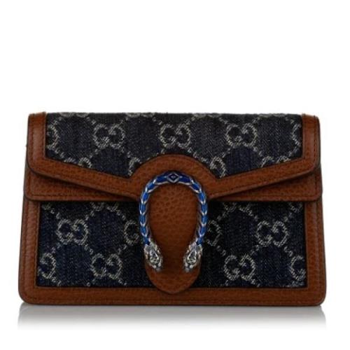 Pre-owned Denim handbags Gucci Vintage , Blue , Dames