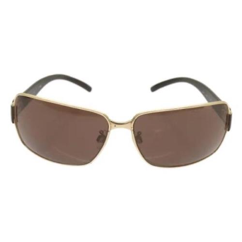 Pre-owned Metal sunglasses Chanel Vintage , Brown , Dames