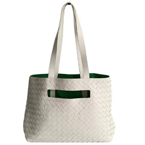 Pre-owned Leather shoulder-bags Bottega Veneta Vintage , White , Dames