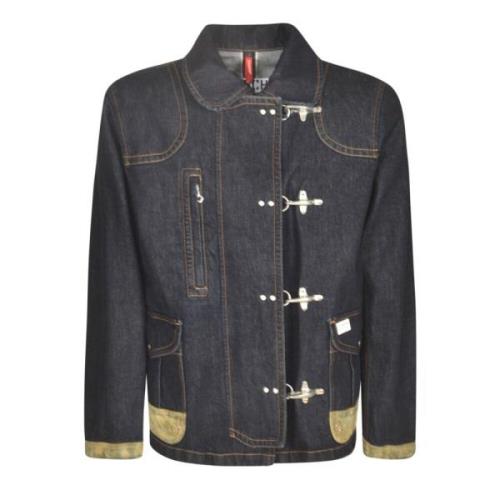 Denim Jackets Fay , Blue , Heren